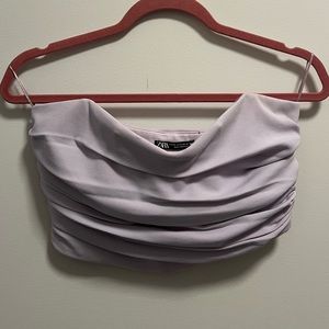 ZARA Lavendar ribbed tube top